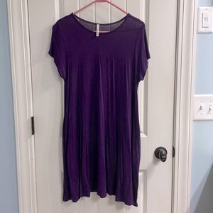 Purple jersey dress